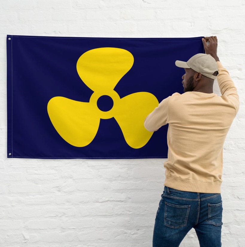 ship propeller wall flag