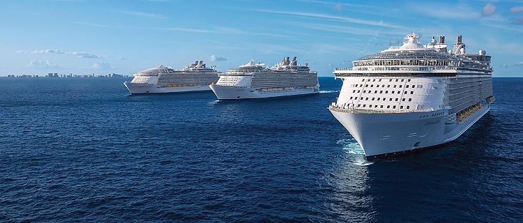 Royal Carribean's Oasis class cruise ships.