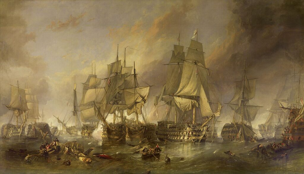 The Battle of Trafalgar.