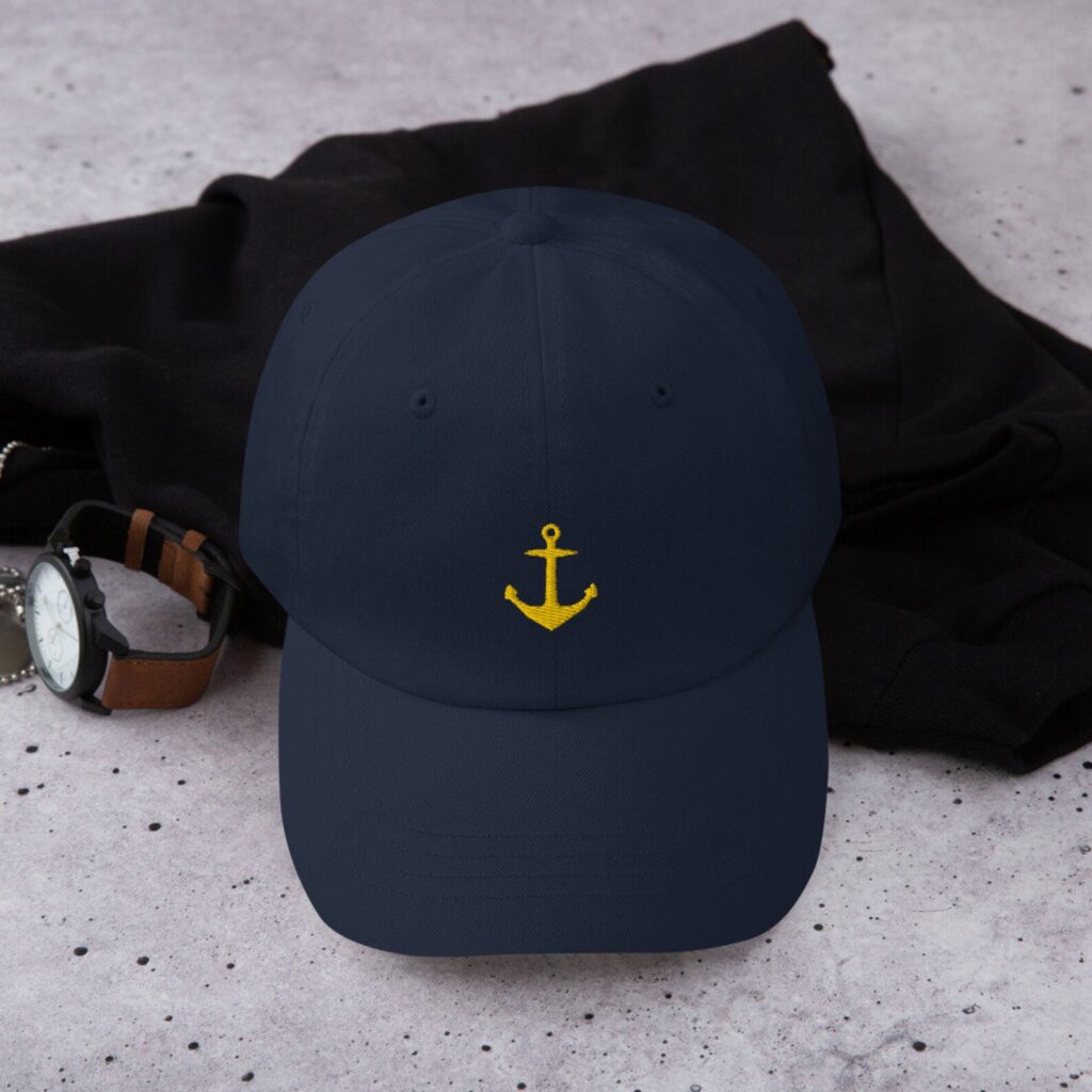 anchor embroidered hat