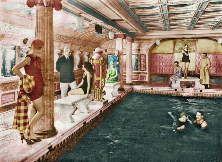 MV Saturnia's Pompeian swimming pool. 