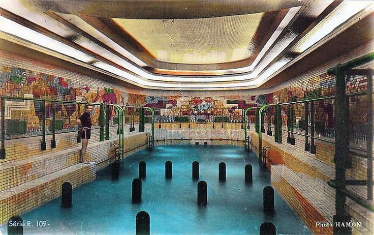 SS Normandie art deco swimming pool