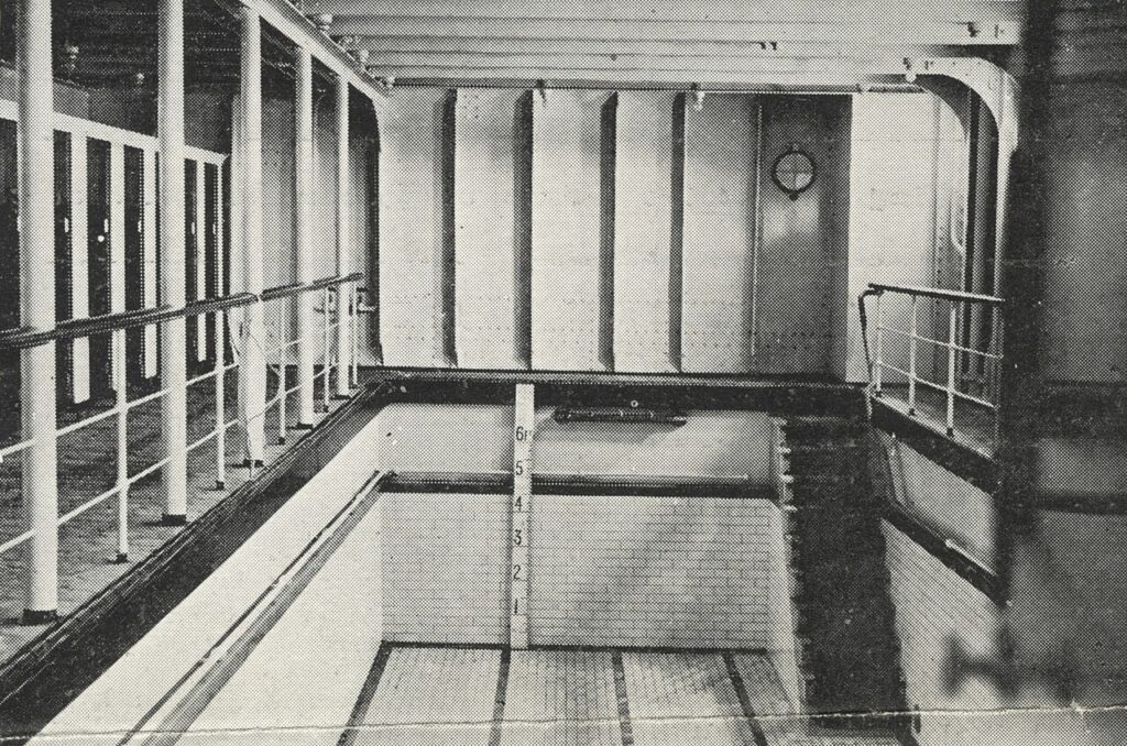 Titanic swimming pool on F Deck 9 April 1912 