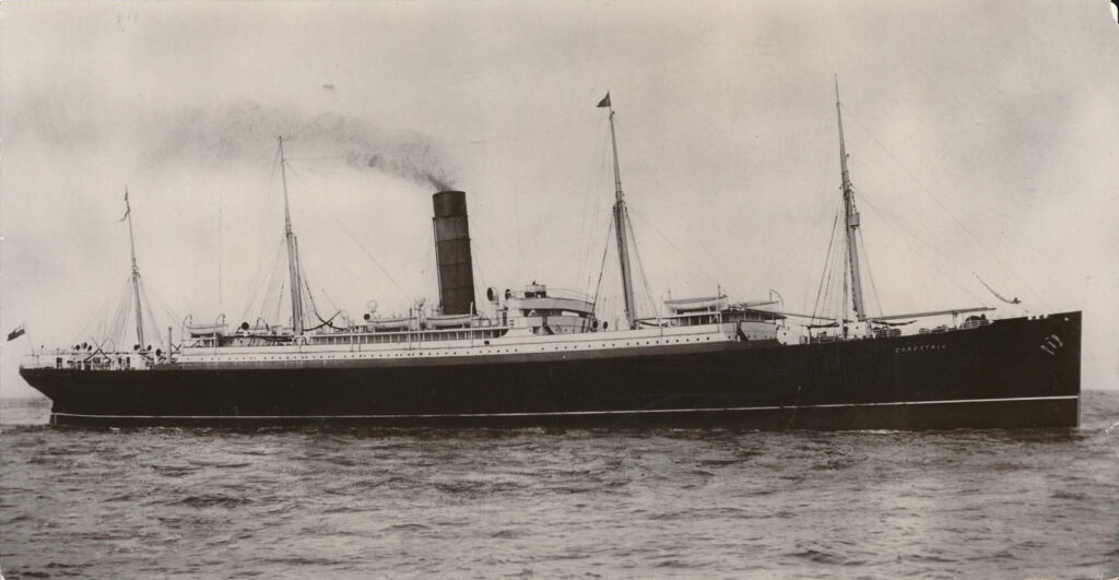 Cunard Line's RMS Carpathia, which rescued the survivors of the Titanic. 