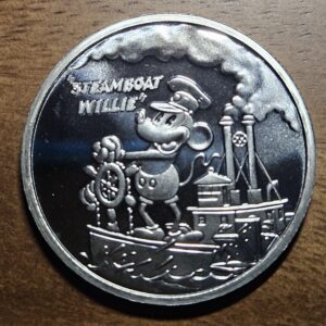 steamboat willie silver coin