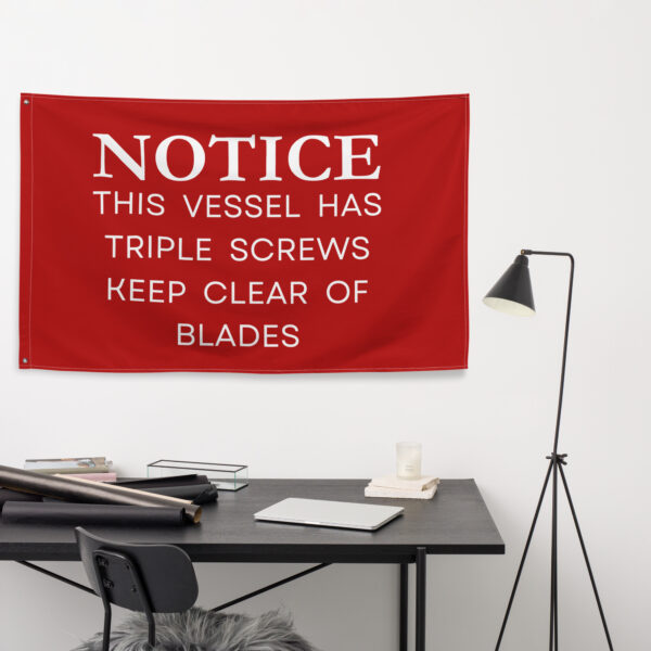 Titanic Railing Sign Flag