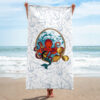 nautical mermaid propeller kraken beach towel