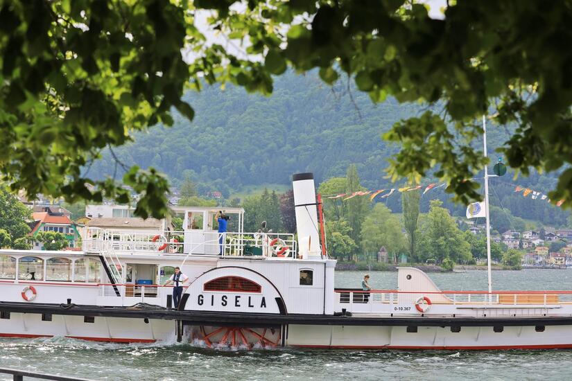 Paddle steamer Gisela on Traunsee 